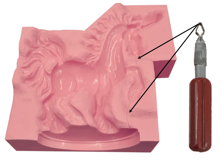 Cutting Vents in the Silicone Mold